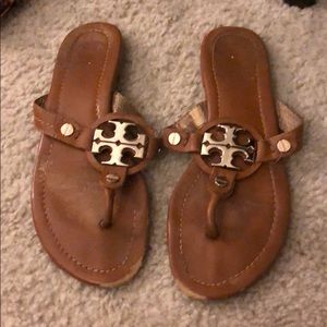 Tory Burch Miller sandals tan gold size 8